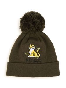 Kenzo Kids bonnet à logo brodé - Vert