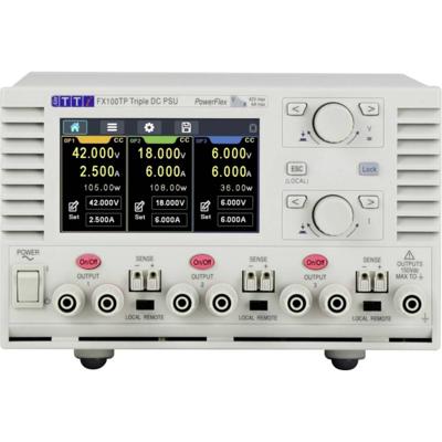 Aim TTi FX100TP Labvoeding, regelbaar 0 - 42 V 1 mA - 6 A 246 W Op afstand bedienbaar, OVP, Smal model Aantal uitgangen: 3 x