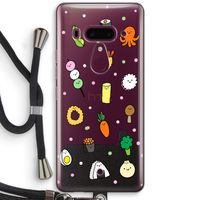 Happy bento friends: HTC U12+ Transparant Hoesje met koord