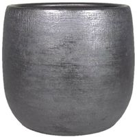 Floran Plantenpot Mira - keramiek - zwart - 16 x 14 cm - Plantenpotten