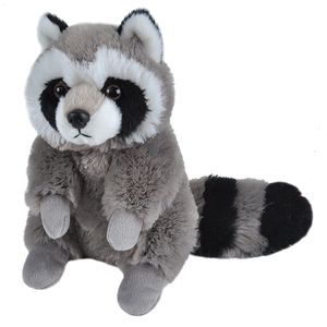 Pluche grijze wasbeer/wasberen knuffel 25 cm speelgoed   -