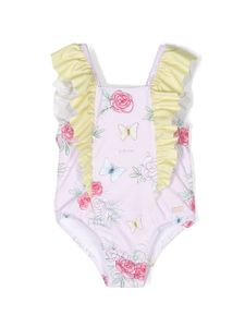 Patachou maillot de bain imprimé à volants - Rose