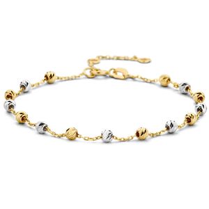 Armband Bolletjes gediamanteerd geelgoud 3 mm 16-19 cm