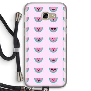 Smiley watermeloenprint: Samsung Galaxy A5 (2017) Transparant Hoesje met koord