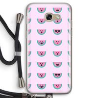 Smiley watermeloenprint: Samsung Galaxy A5 (2017) Transparant Hoesje met koord