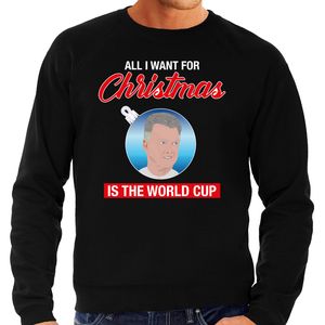 Louis all I want for Christmas foute Kerst sweater / trui zwart voor heren