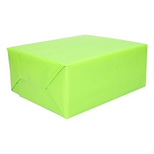 Inpakpapier/cadeaupapier lichtgevend groen 200 x 70 cm op rol