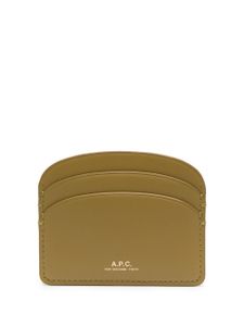 A.P.C. porte-cartes Demi Lune à logo - Vert