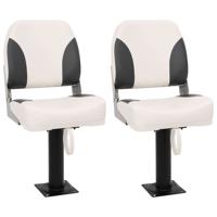 VidaXL Bootstoel 2 set inklapbaar met lage rugleuning