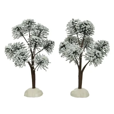 Boom sneeuw l13cm groen multi 2st