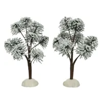 Boom sneeuw l13cm groen multi 2st