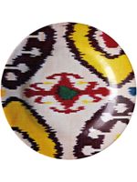 Les-Ottomans assiette en céramique Ikat (19 cm) - Blanc