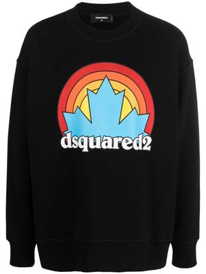 DSQUARED2 sweat à logo imprimé - Noir