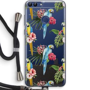 Kleurrijke papegaaien: Huawei P Smart (2018) Transparant Hoesje met koord