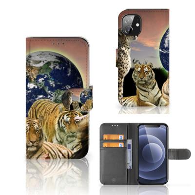Apple iPhone 12 Mini | Telefoonhoesje | Met pasjeshouder | Roofdieren