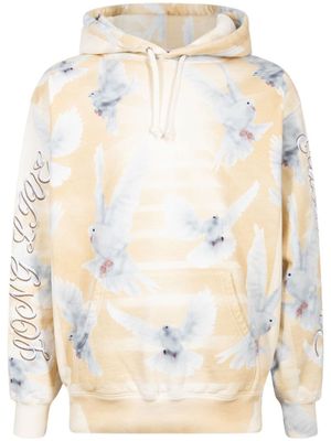 Supreme hoodie Doves à imprimé graphique - Tons neutres