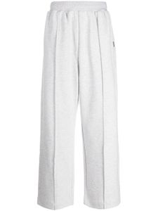 izzue mélange-effect wide-leg track pants - Gris