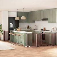 Hondenhek inklapbaar 12 panelen 960 cm populierenhout bruin