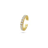 Verguld 925 zilveren ear cuff 14,5 mm met zirkonia - Oormanchet