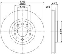 Remschijf 8DD355133701