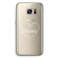 Forever heart pastel: Samsung Galaxy S7 Transparant Hoesje