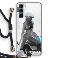 I will not feel a thing: Samsung Galaxy S21 Transparant Hoesje met koord