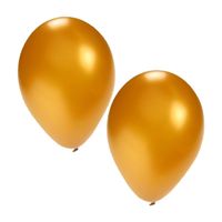 Bellatio Decorations Party ballonnen - goud - 25x stuks - dia 27 cm - feestartikelen/versieringen - thumbnail