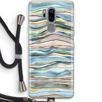 Watercolor Agate: LG G7 Thinq Transparant Hoesje met koord