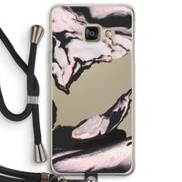Roze stroom: Samsung Galaxy A3 (2016) Transparant Hoesje met koord
