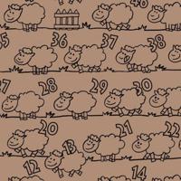 Cadeaupapier 50cm des. 1516 Schapen Tellen