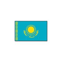 Vlag Kazachstan - 90 x 150 cm - Feestartikelen - Supporter