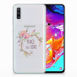 Samsung Galaxy A70 Telefoonhoesje met Naam Boho Text