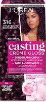 L'Oréal Paris Casting Crème Gloss Haarkleuring Violet Bruin 316