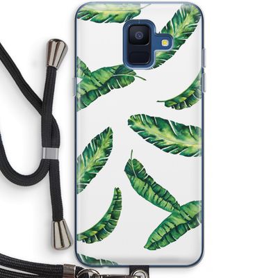 Lange bladeren: Samsung Galaxy A6 (2018) Transparant Hoesje met koord
