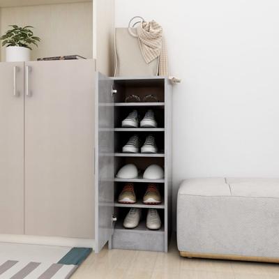 Schoenenkast 32x35x92 cm bewerkt hout betongrijs