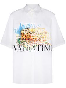 Valentino Garavani chemise à imprimé graphique - Blanc