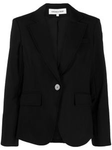 Veronica Beard blazer en laine mélangée à simple boutonnage - Noir