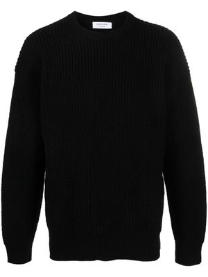 Marine Serre pull en laine à design nervuré - Noir