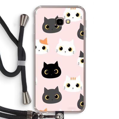 Katten: Samsung Galaxy J4 Plus Transparant Hoesje met koord