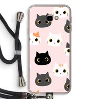 Katten: Samsung Galaxy J4 Plus Transparant Hoesje met koord