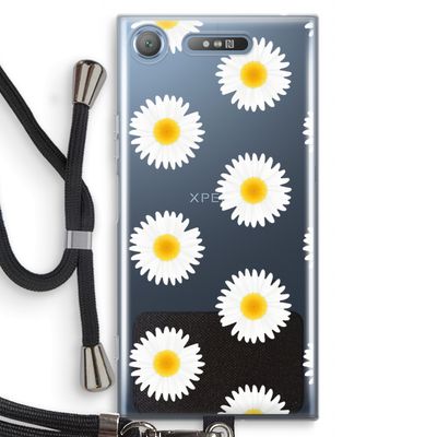 Margrietjes: Sony Xperia XZ1 Transparant Hoesje met koord