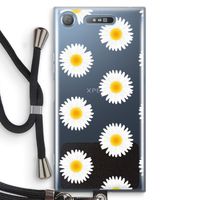Margrietjes: Sony Xperia XZ1 Transparant Hoesje met koord