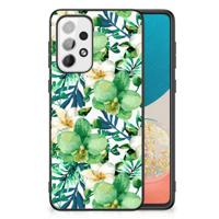 Samsung Galaxy A73 Bloemen Hoesje Orchidee Groen