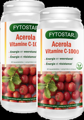 Fytostar Vitamine C-1000 Acerola Kauwtabletten - Duoverpakking