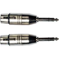 Yellow Cable AD26 XLR female - jack male TRS adapter (2x)