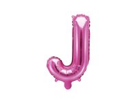 Folieballon Letter &apos;J&apos; Donker Roze - 35cm - thumbnail