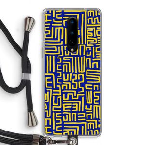 Majorelle Blue Print: OnePlus 8 Transparant Hoesje met koord