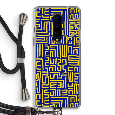 Majorelle Blue Print: OnePlus 8 Transparant Hoesje met koord