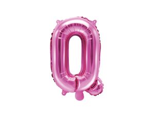 Folieballon Letter &apos;Q&apos; Donker Roze - 35cm