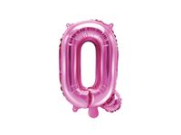 Folieballon Letter &apos;Q&apos; Donker Roze - 35cm - thumbnail